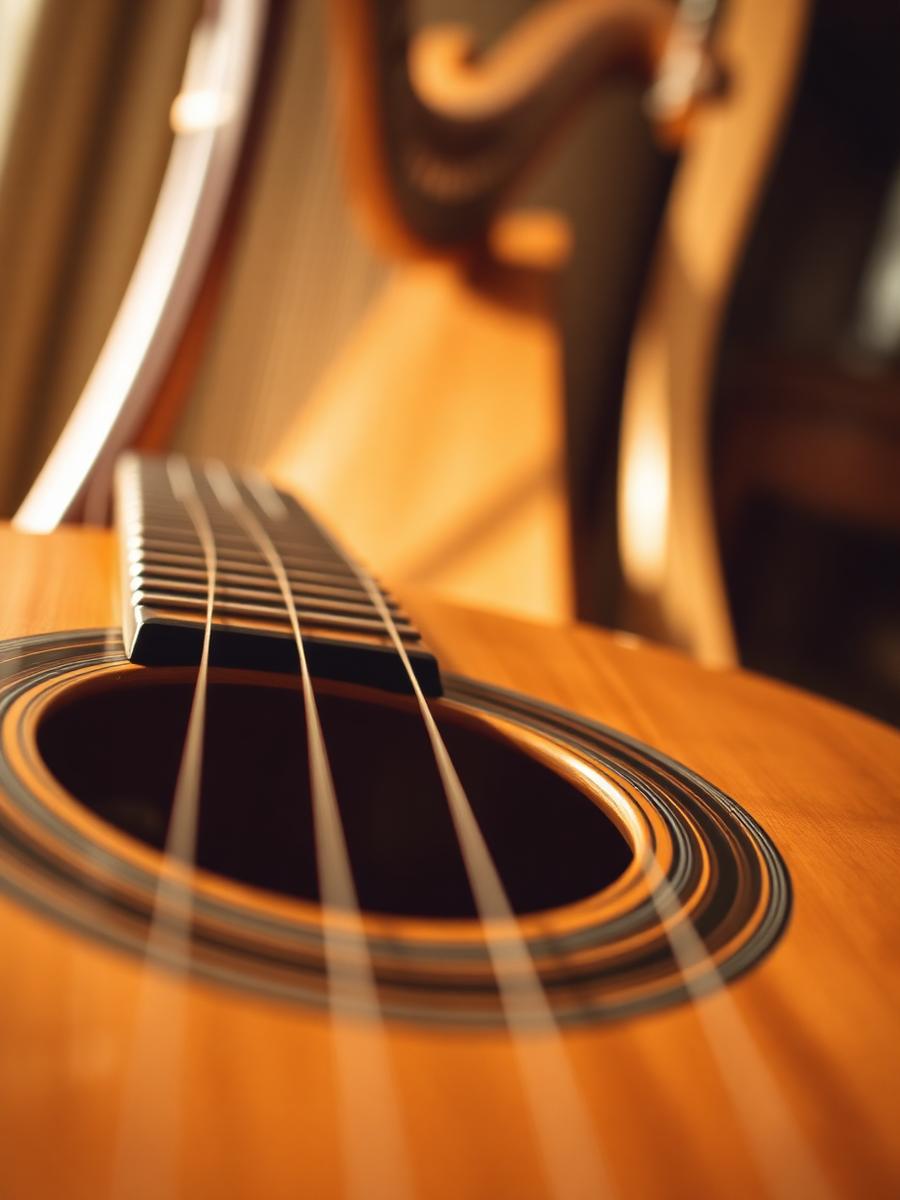 Saiteninstrumente — Akustische Gitarre, E-Gitarre, Ukulele, Harfe